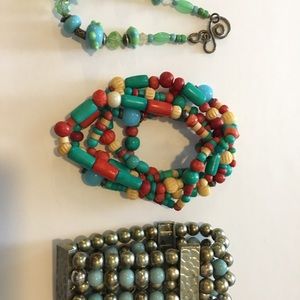 Multi-color slip on bracelet